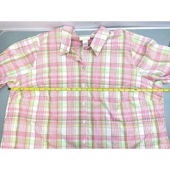 ALFRED DUNNER MIAMI BEACH WOMEN'S 3/4 Sleeve Fit Button-Down Shirt 3X - Picture 3 of 16